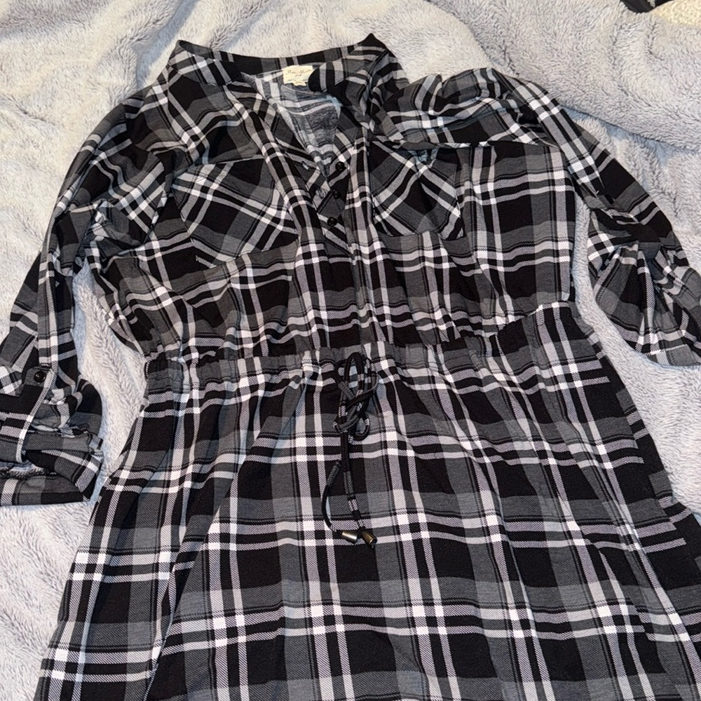Plaid Shirt Dress